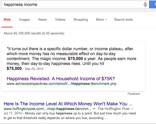 Google knowledge card says that $75k should be enough for anyone